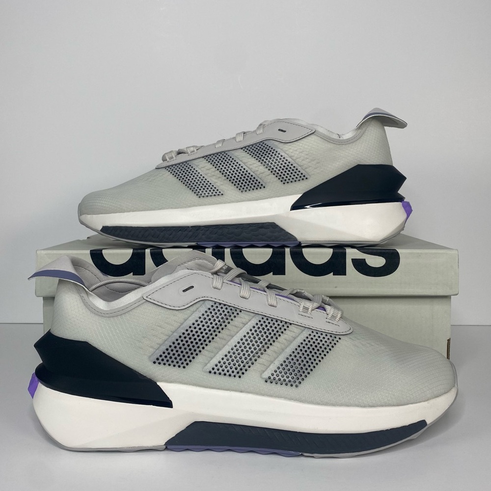 adidas Avryn Trainer Sneakers (ID9422) White/Grey/Lilac Purple Accent NEW